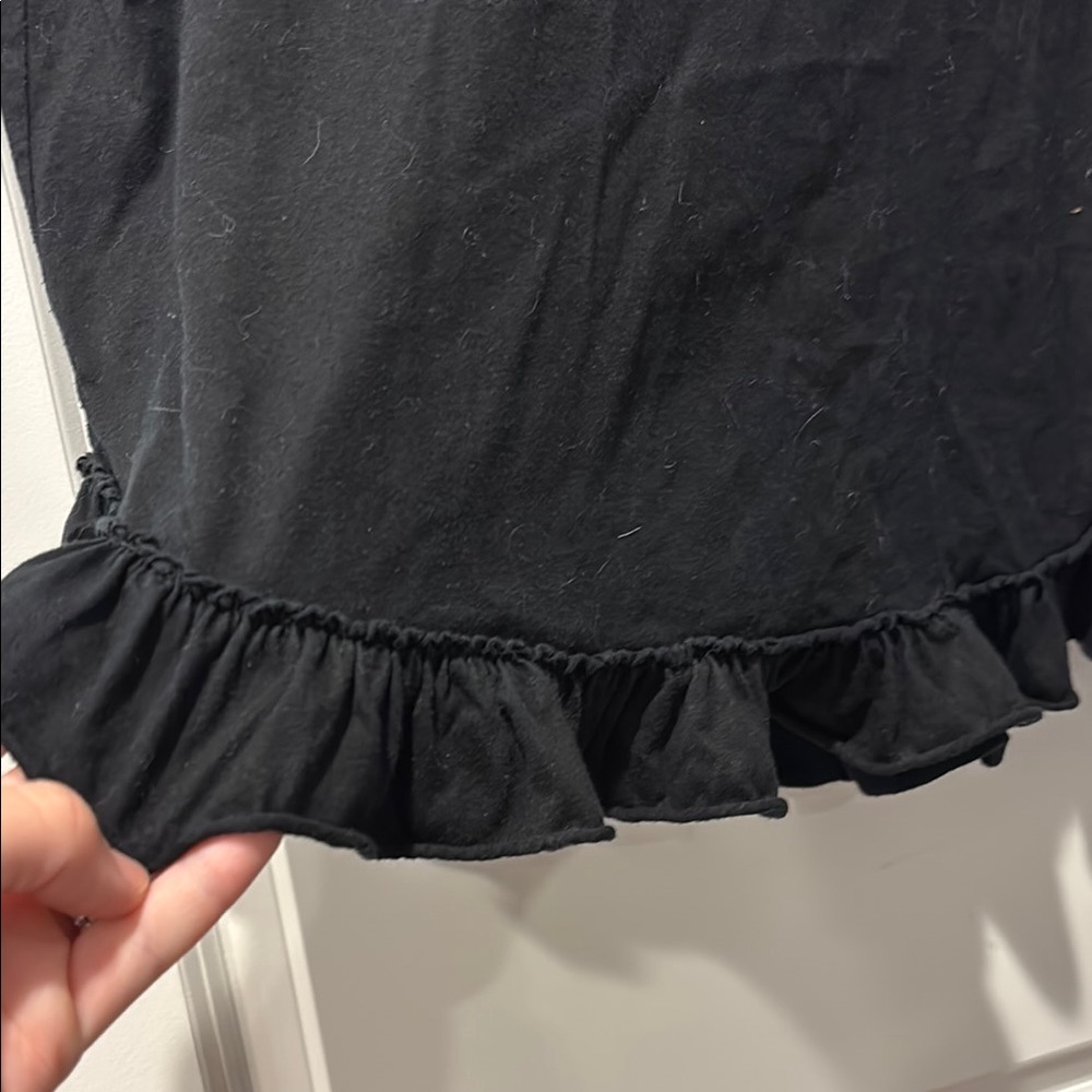 Banana Republic Black Ruffle Hem Women's t shirt - Picture 3 of 5